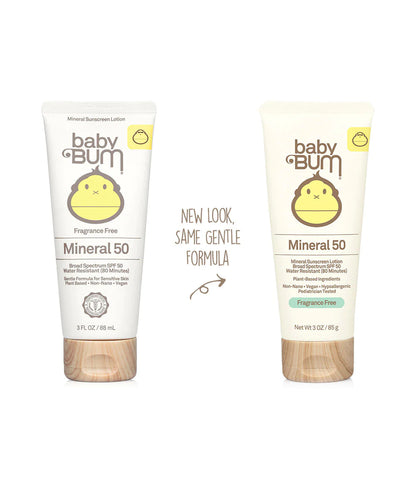 Baby Bum Mineral SPF 50 Sunscreen Lotion - Fragrance Free