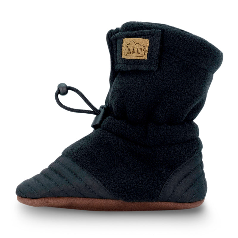 Baby Stay-Put Cozy Booties | Black