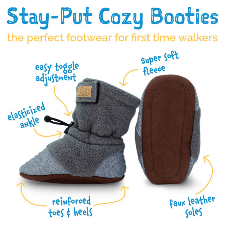 Baby Stay-Put Cozy Booties | Brown Bear