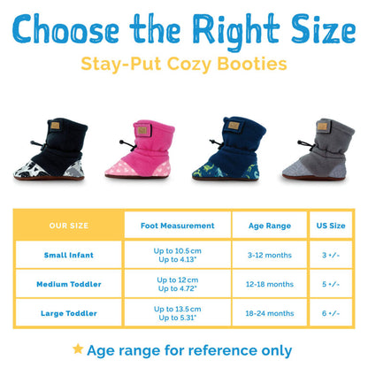 Baby Stay-Put Cozy Booties | Leopard