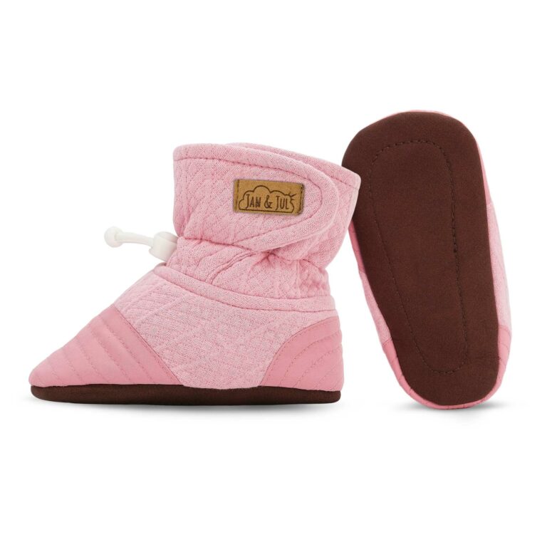 Baby Stay-Put Cozy Booties | Dusty Pink