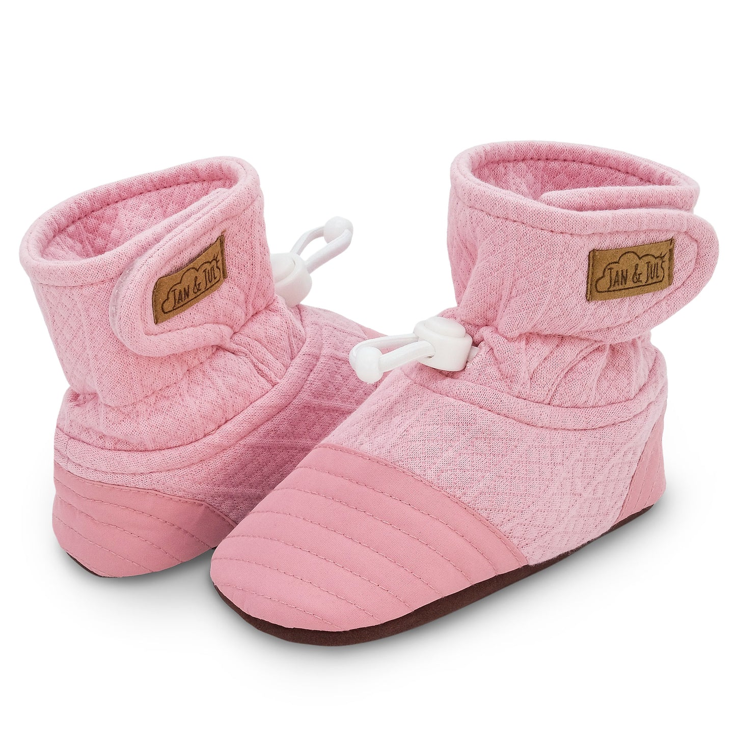 Baby Stay-Put Cozy Booties | Dusty Pink