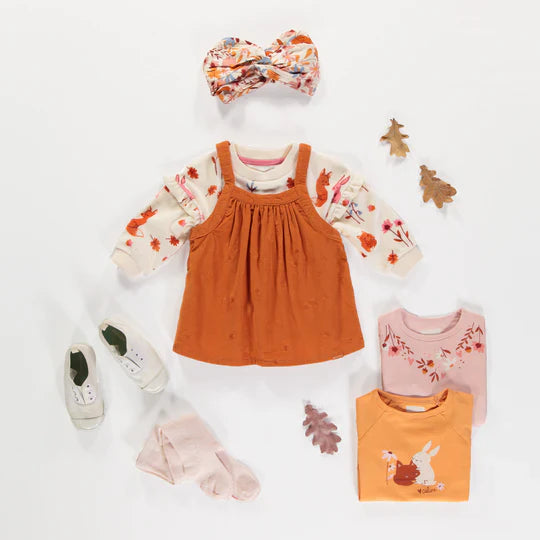 Baby Burnt Orange Corduroy Dress