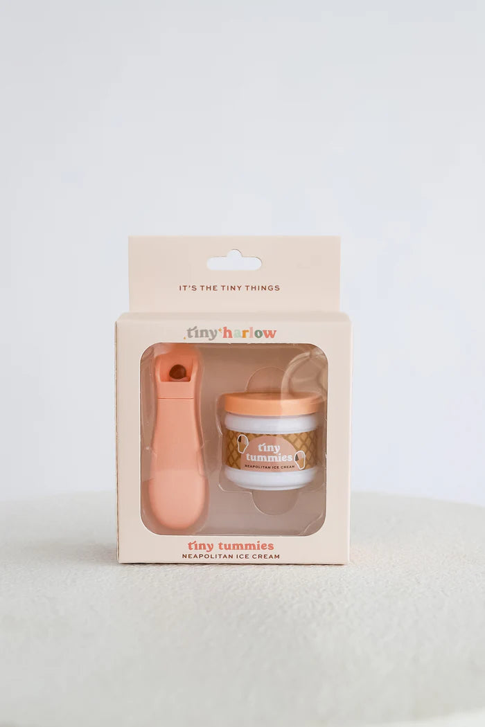 Tiny Tummies Food Jar and Spoon Set – Neapolitan Ice Cream