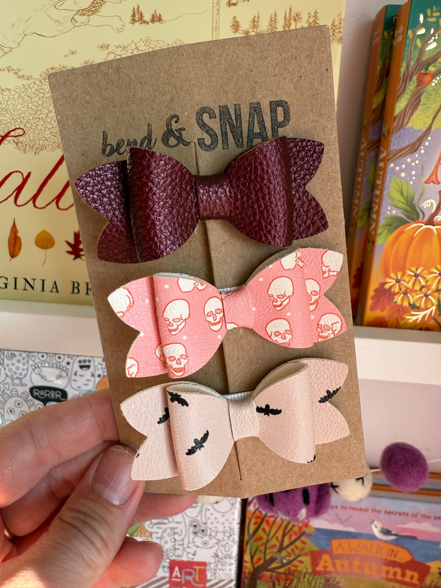 Halloween/Fall 3 Pack Bow Clips