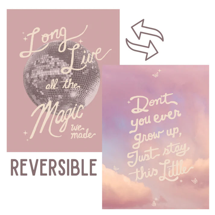 TS Long Live / Never Grow Up Reversible Banner