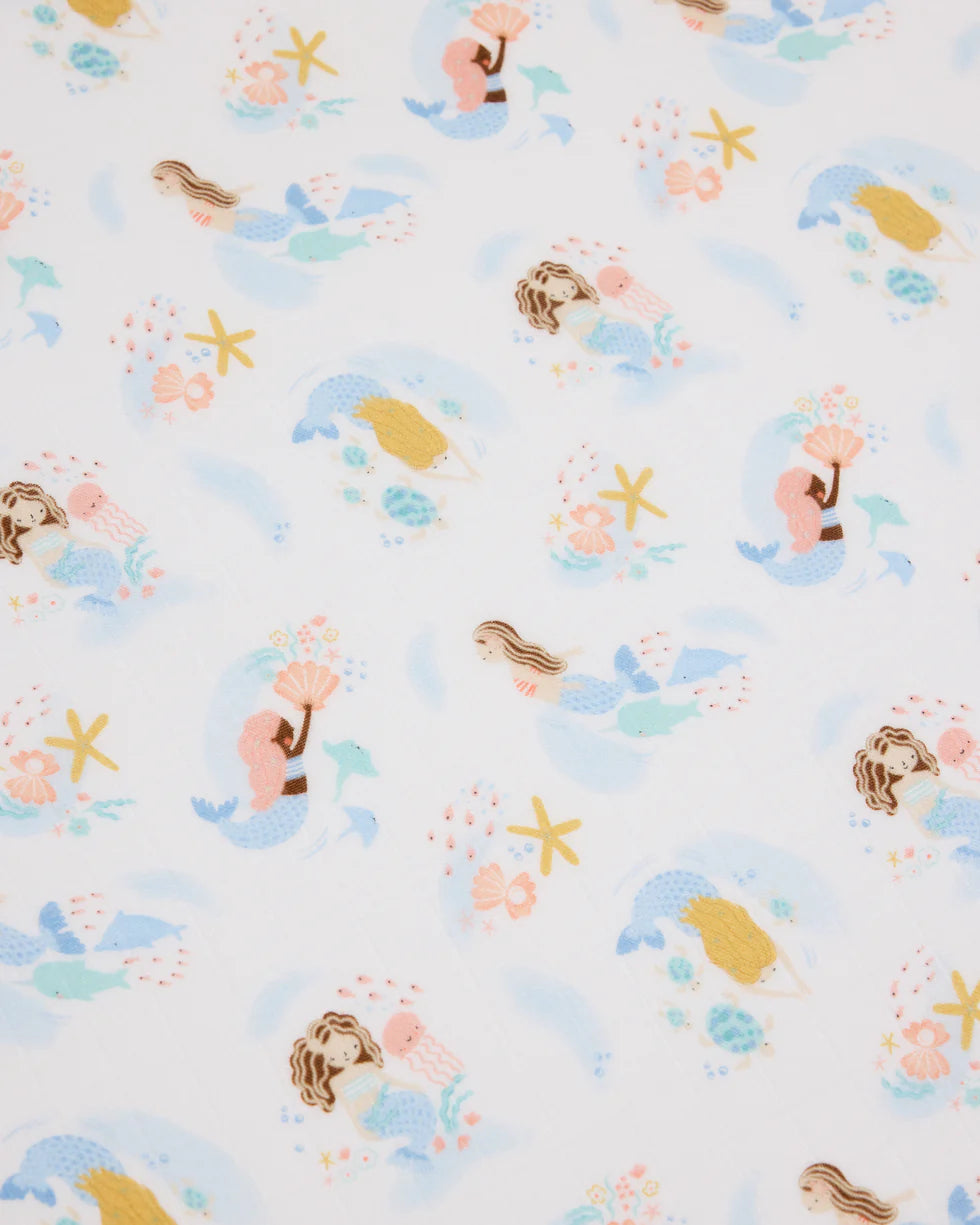 Mermaids Muslin Fitted Crib Sheet