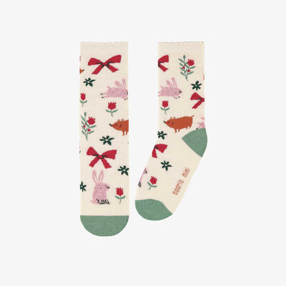 Festive Cream Socks