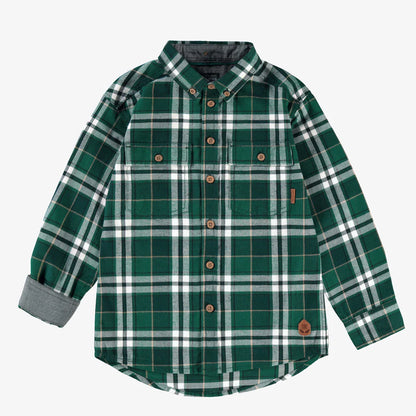 Green Plaid Button Up Flannel