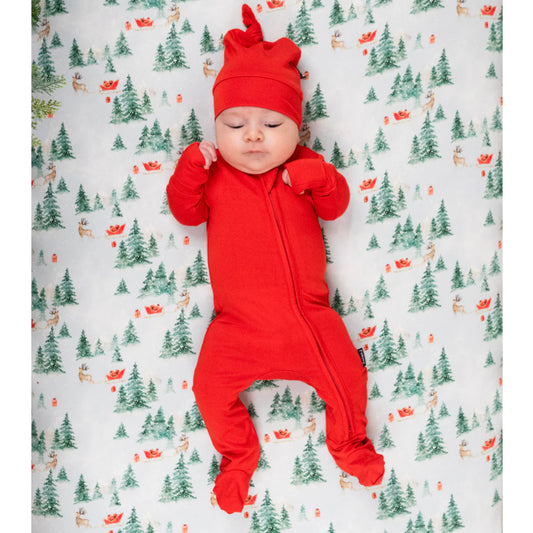 Santa Red Footed Zipper Sleeper
