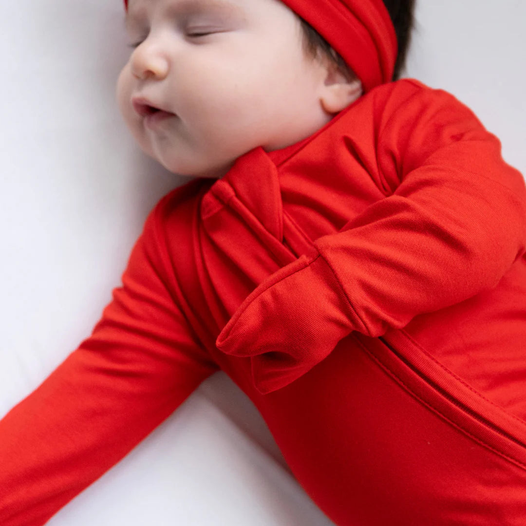 Santa Red Footless Zipper Sleepers