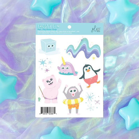 Frosty Fun Peel + Play Cling Stickers