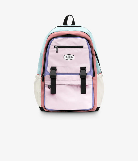 Pink Marshmallow Colorblock School Bag
