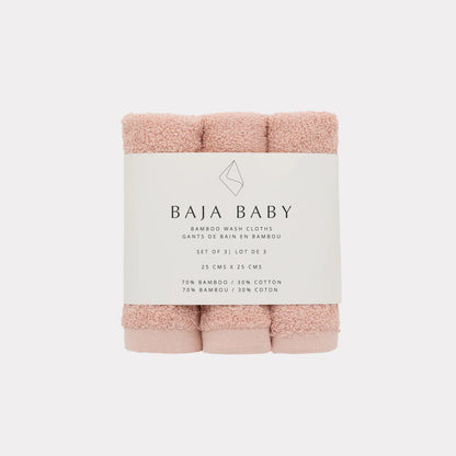 Rose Bamboo/Cotton Wash Cloths | 3 Pack