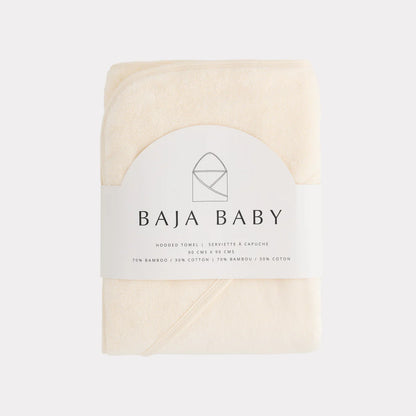 Off White Bamboo/Cotton Hooded Towels