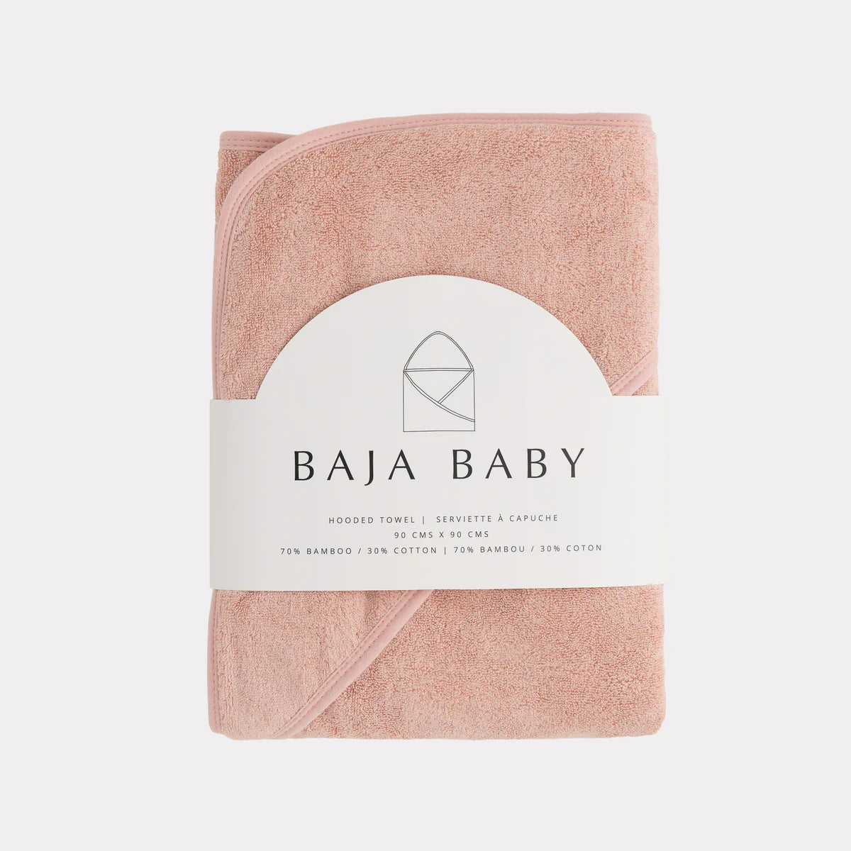 Rose Bamboo/Cotton Hooded Towels