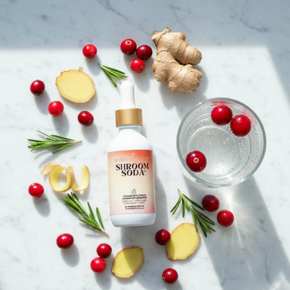 Cranberry Ginger Shroom Soda