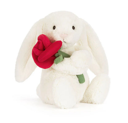 Cream Bunny with Rose