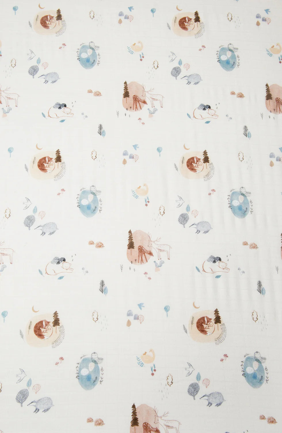 Cozy Forest Muslin Fitted Crib Sheet