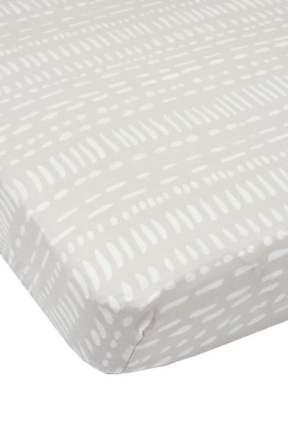 Grey Mudcloth Muslin Fitted Crib Sheet