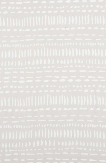 Grey Mudcloth Muslin Fitted Crib Sheet