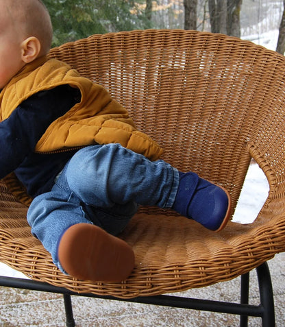 Navy Cruiser™ Natural Shoes for Babies (Size 4-7)
