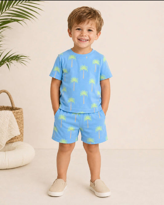 *Pre-Order* Palm Tree Short Set