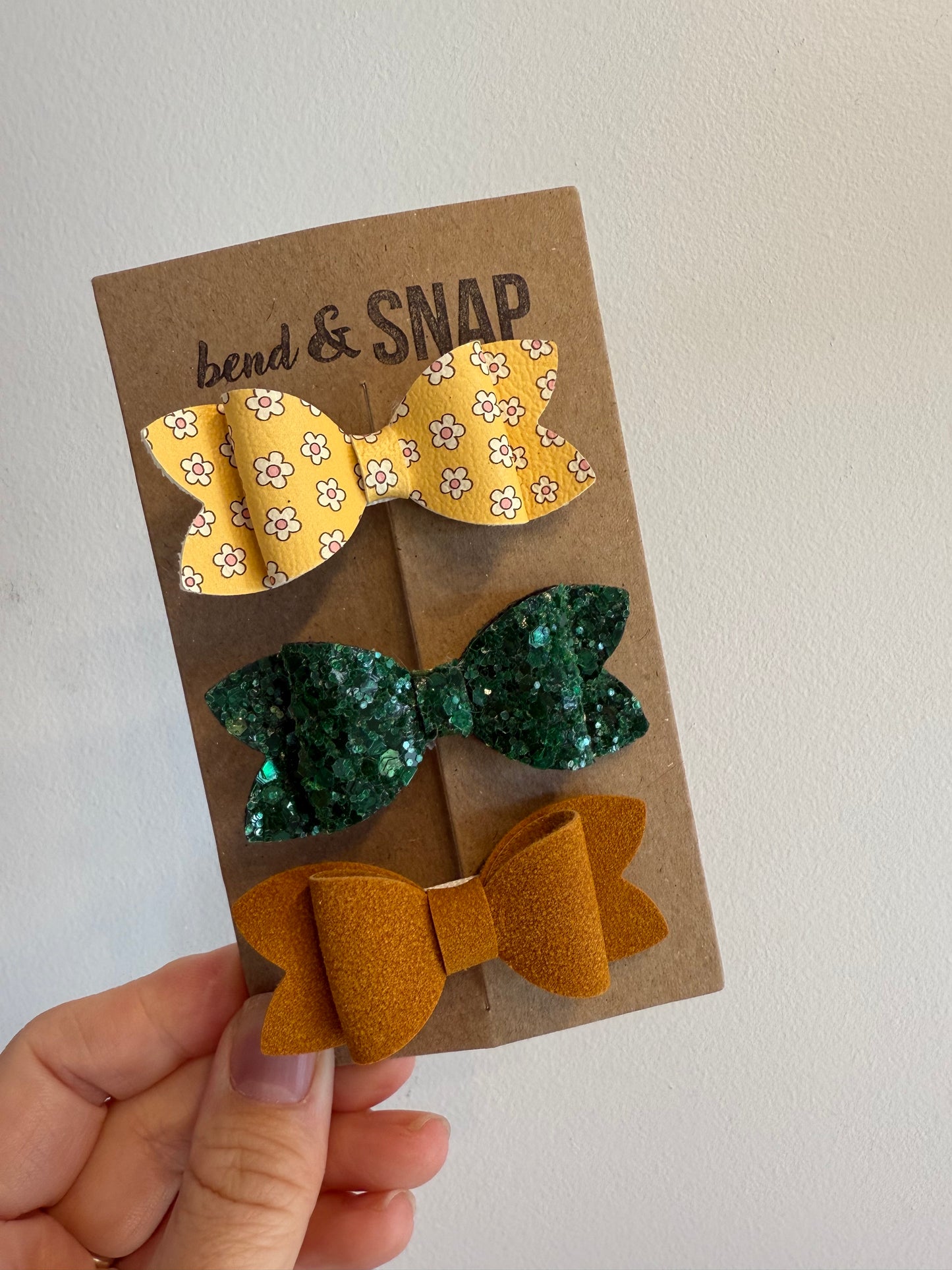 3 Pack Fall Hair Bow Clips