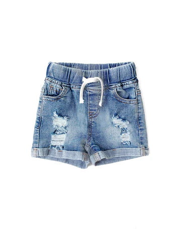 Distress Denim Shorts