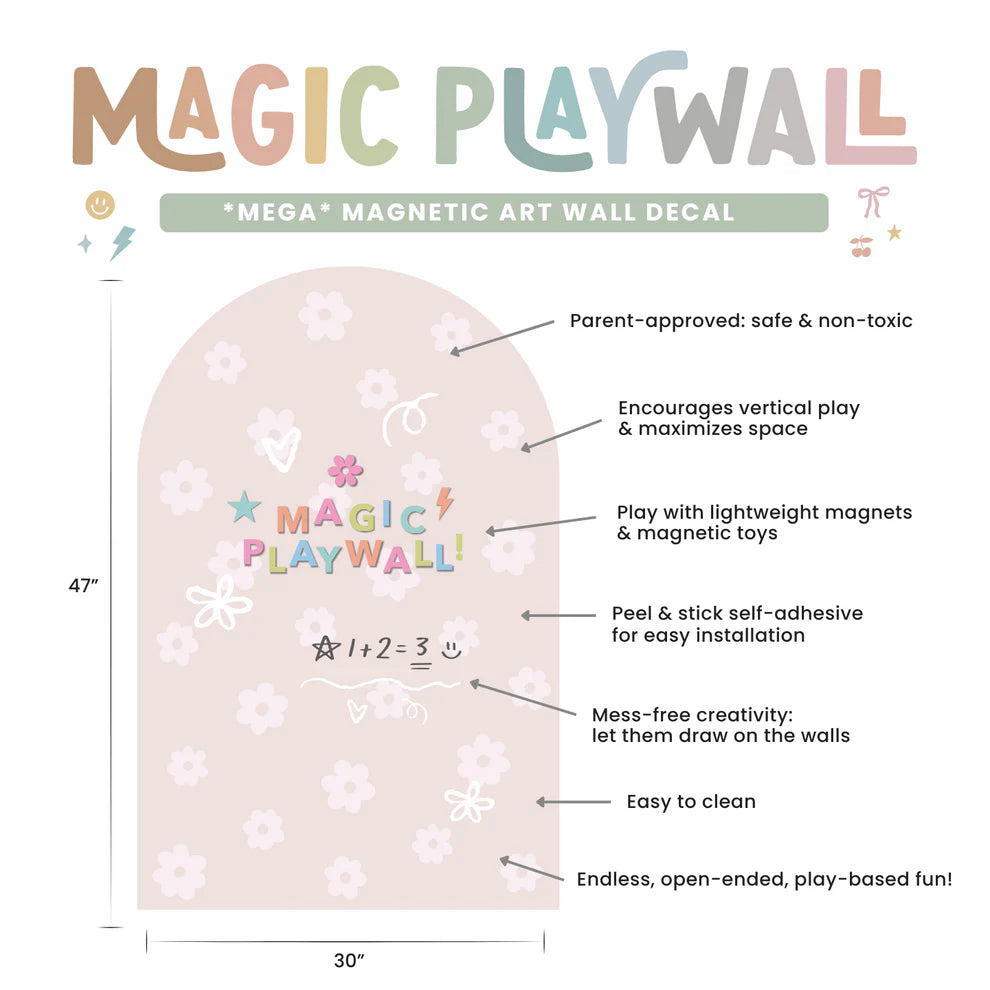 MEGA Magic Playwall - Arch Magnetic Wall Decal for Kids