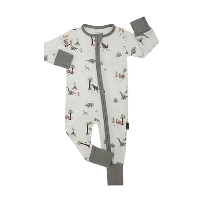Dinoland - Footless Sleeper with Fold-Over Cuffs