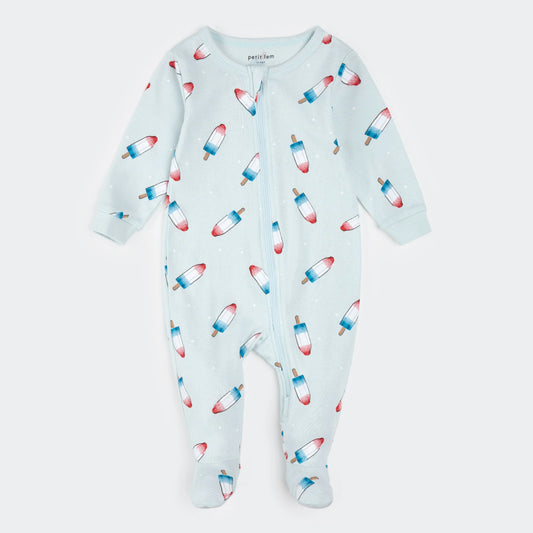 Ice Pop Print on Sky Blue Sleeper