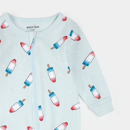 Ice Pop Print on Sky Blue Sleeper