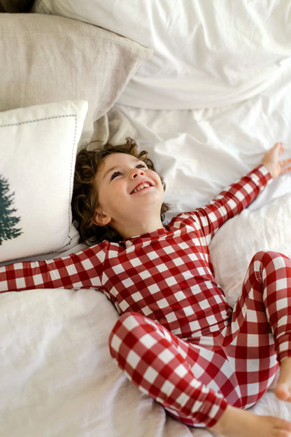 Two Piece Sleep Set - Red Gingham