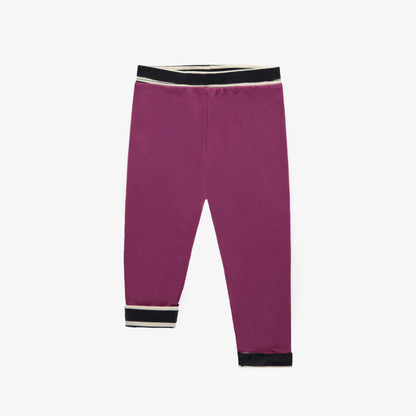 Baby Reversible Navy Stripe & Purple Leggings