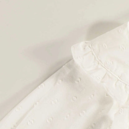 Baby White Ruffle Collar Shirt