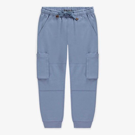 Kids Blue Relaxed Cotton Pants