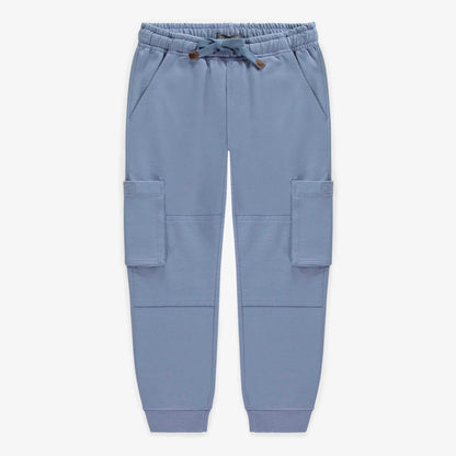 Kids Blue Relaxed Cotton Pants