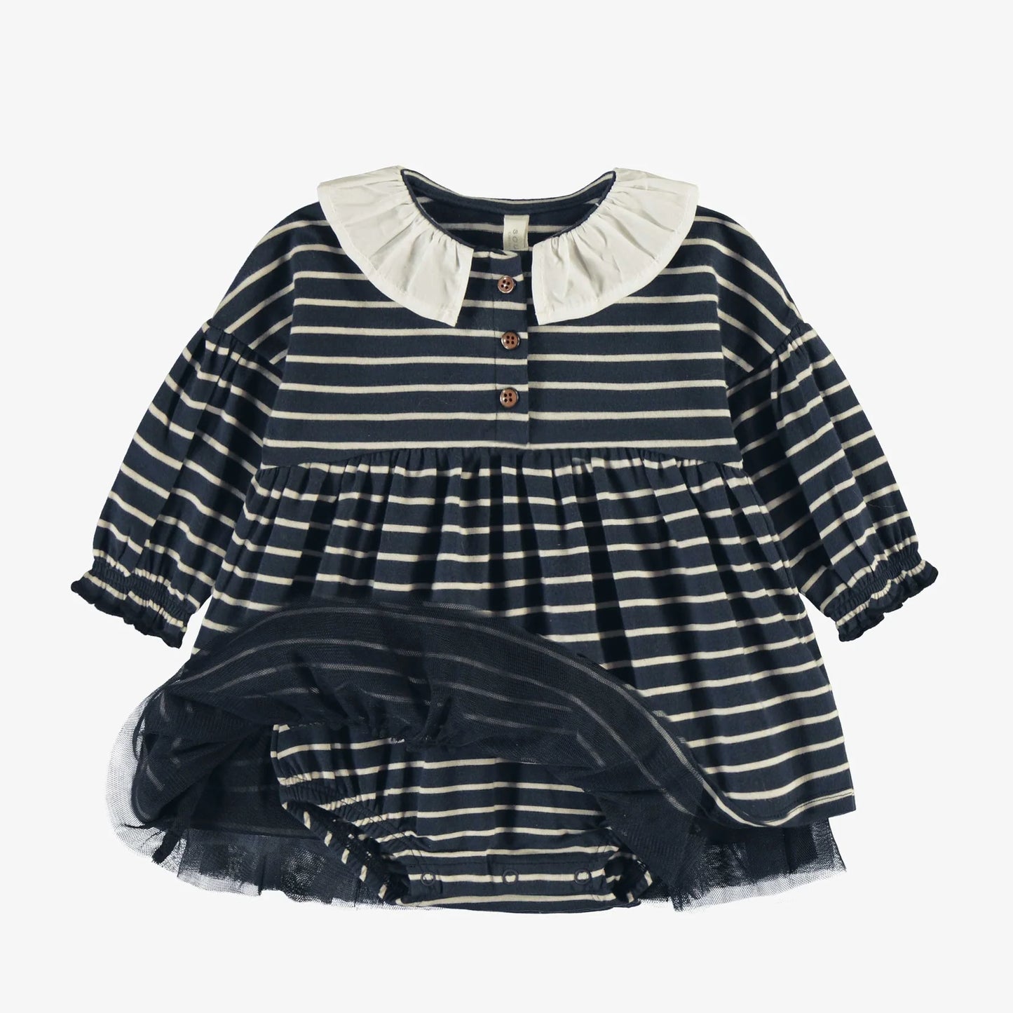 Baby Navy Stripe Onesie Dress