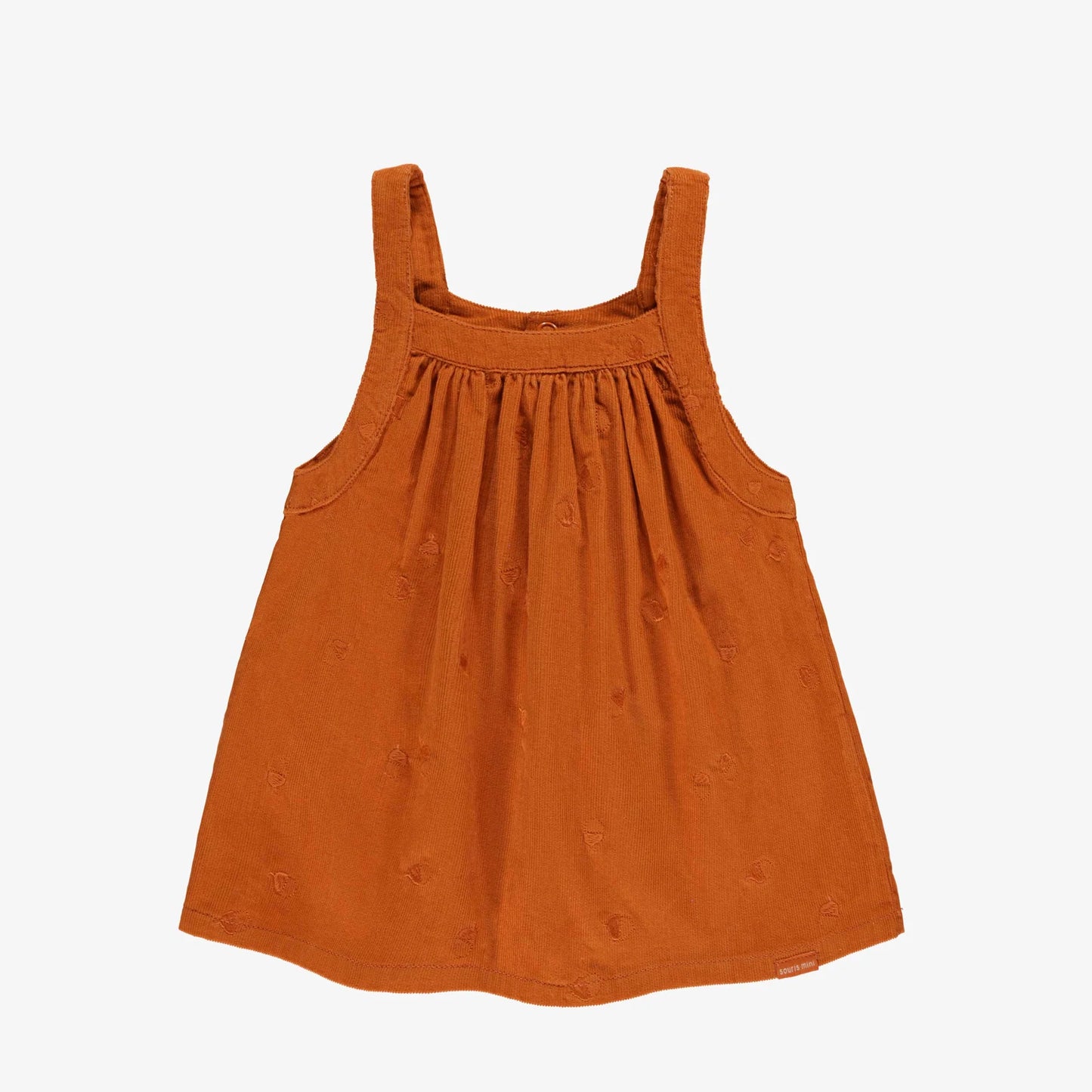 Baby Burnt Orange Corduroy Dress