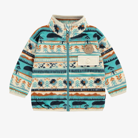 Turquoise Fleece Zip Up