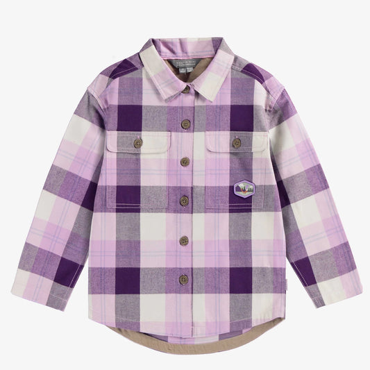 Purple Flannel Plaid Overshirt