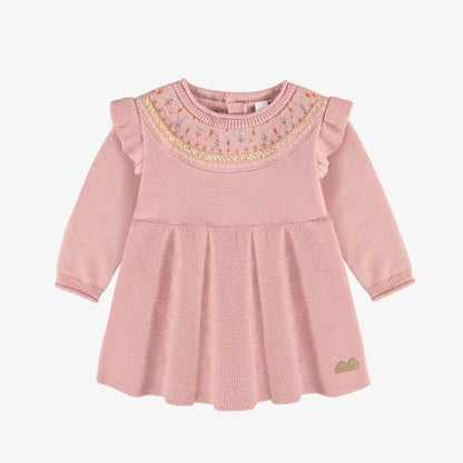 Baby Light Pink Knitted Dress
