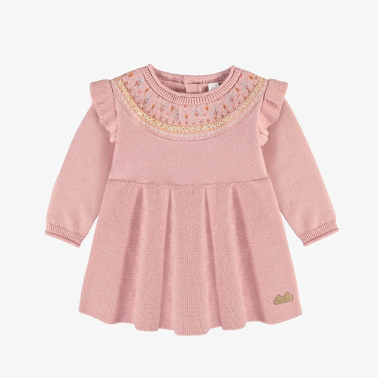 Baby Light Pink Knitted Dress