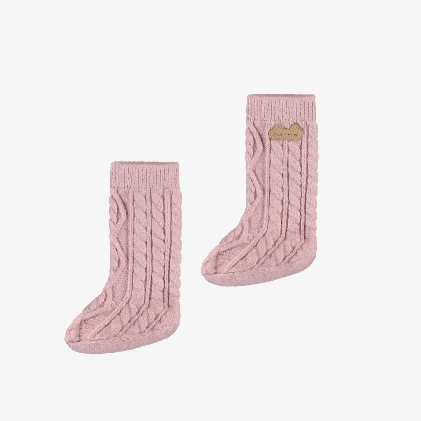 Knitted Light Pink Socks