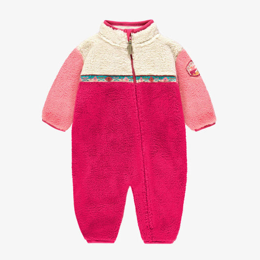 One piece pink plush baby
