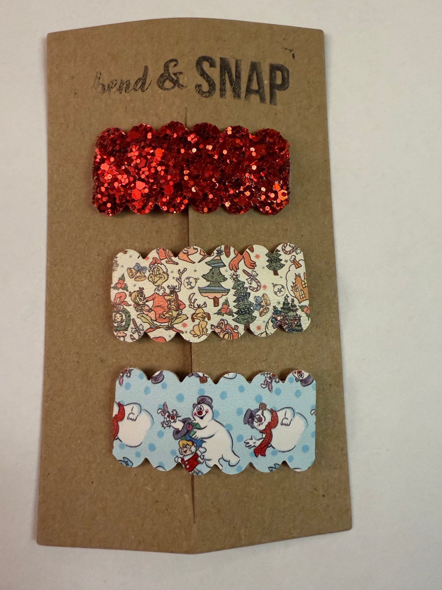 3 Pack Holiday Snap Clips