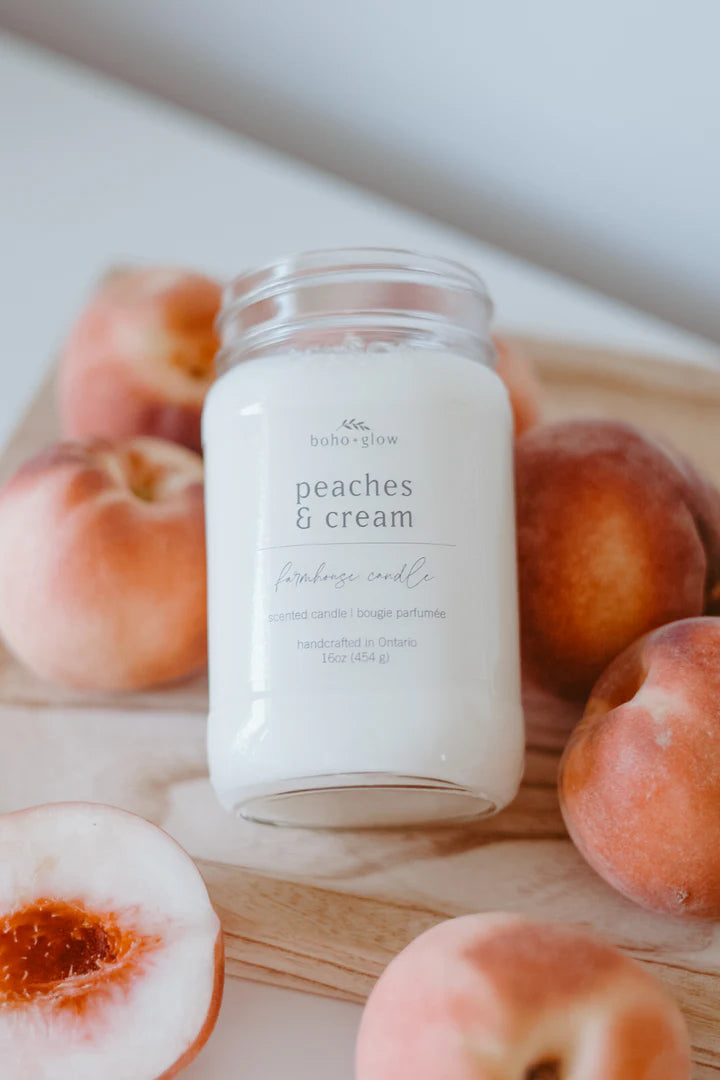 peaches & cream // farmhouse candle