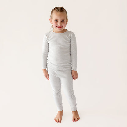 Organic Kids' Pajamas - Light Grey Melange