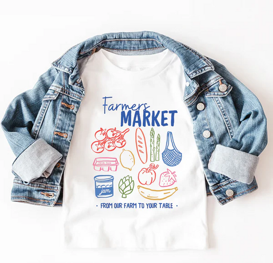 Farmers Market Tee - White